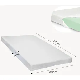 [en.casa] LED Polsterbett Tröstiar mit Matratze 140x200cm Schwarz [en.casa]