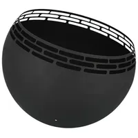Esschert Design Feuerstelle Kugel Streifen Schwarz