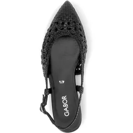 Gabor Sling Pumps schwarz Flecht-Optik 81.631.27 für Damen, schwarz, Größe 37 EU 4 UK
