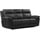 vente-unique Relaxsofa 3-Sitzer - Büffelleder - Schwarz - PAKITA