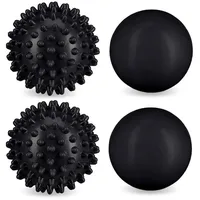 Relaxdays Massageball 4er Set, & schwarz