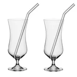 KESPER Bohemia Bar Selection Cocktailgläser Set mit Trinkhalm 420ml 2er Set