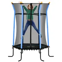 Homcom Kinder Trampolin Ø163,5 cm, Indoor Trampolin mit Sicherheitsnetz
