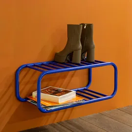 Spinder RETRO Schuhregal 72 x 28 x 35,2 cm blau glänzend