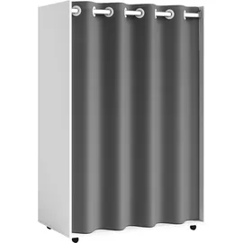 Pol-Power Kleiderschrank Jenke 100 x 145 x 50 cm Weiß/Grau