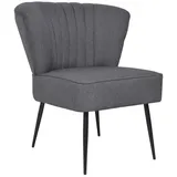 vidaXL Cocktailstuhl Polyester 64 x 73 x 81 cm dunkelgrau