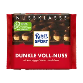 Ritter Sport Nuss-Klasse Dunkle Voll-Nuss, 100g