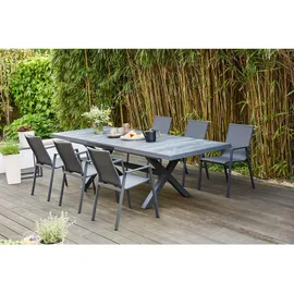 Siena Garden Sincro Rechteckig ausziehbar Grey 10 cm x 260 cm