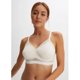 bonprix Still-BH BONPRIX, Damen, Gr. 95, Cup D, rosa (creme, mattbraun), Obermaterial: 95% Baumwolle, 5% Elasthan. Futter: 95% Baumwolle, 5% Elasthan.