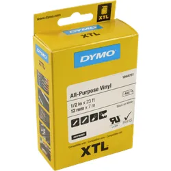 Dymo XTL Schriftband 1868751 Vinyl  schwarz auf weiß  12mm x 7,5m