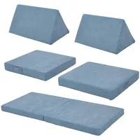 [en.casa] Kindersofa Norhulta 150 x 66 x 46 cm Cord blau