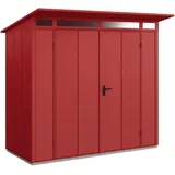 Hörmann Metall-Gerätehaus Berry Modern mit Pultdach Typ 1, 248 x 153 cm,purpurrot,3,8 m2