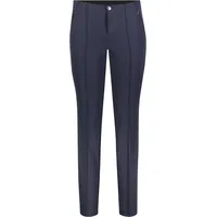 MAC Damen-Hose Slim Fit Anna Zip New in Dunkelblau-D38