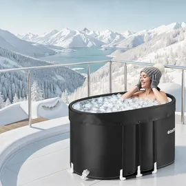 Tectake tectake® Eisbadewanne, faltbar, mit 3-facher Isolierung, inkl. Tragetasche und Wasserkissen
