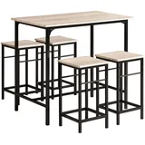 SoBuy Bartisch 100 x 60 x 87 cm Holzfarbe