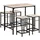 SoBuy Bartisch 100 x 60 x 87 cm Holzfarbe