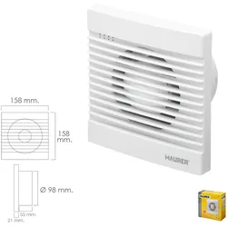 Badezimmer-Dunstabzug 13 Watt. Leistung: 98 mm.