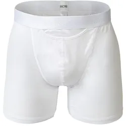 HOM Herren Long Boxer Brief - HO1, Shorts, Unterwäsche, einfarbig Weiß XL