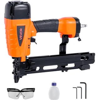 Vevor Druckluftnagler 16 Gauge, 10,8 mm, mittlere Krone, Druckluft Tacker, 25-50 mm Länge, 70-120 PSI, Hochleistungs-Klammergerät für Dachterrassen, Wandverkleidungen, Zäune & Unterböden