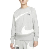 Nike Herren Swoosh Sweatshirt, Dk Grey Heather/White, XL