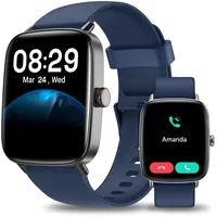 Smartwatch Herren Damen, 1.85" Smart Watch mit Telefonfunktion, Fitnessuhr mit Pulsuhr Schlafmonitor SpO2, 110 Sportmodi Fitness Tracker,IP68 Wasserdicht Schrittzähler Sportuhr für Samsung/iOS/Android