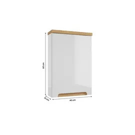 Möbel Kraft Hängeschrank ¦ weiß ¦ Maße (cm): B: 40 H: 60 T: 15.0