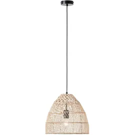 Brilliant Minster 1-flg. E27 25W Rattan-Textil