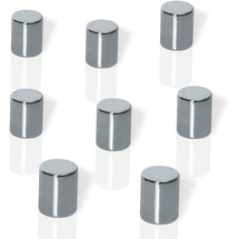 Sigel B3103 Ø x 10 mm, silber, für Glas-Magnettafeln, Whiteboards, Kühlschränke