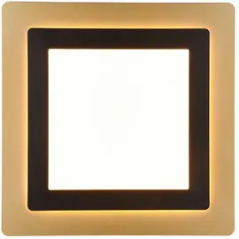 Trio LED Deckenleuchte Morgan 46 W Schwarz-Gold 4,2 x 45 x 45 cm