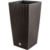 Blumentopf + Einsatz Blumenkübel Rattan RATO SQUARE 55cm Umbra 35L