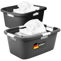 Novaliv 2x Novaliv Wäschekorb Wäschewanne-Set 25L + 40L