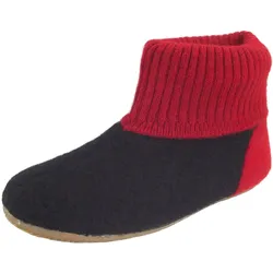 1428 Unisex Hüttenschuhe, Schwarz/Rot