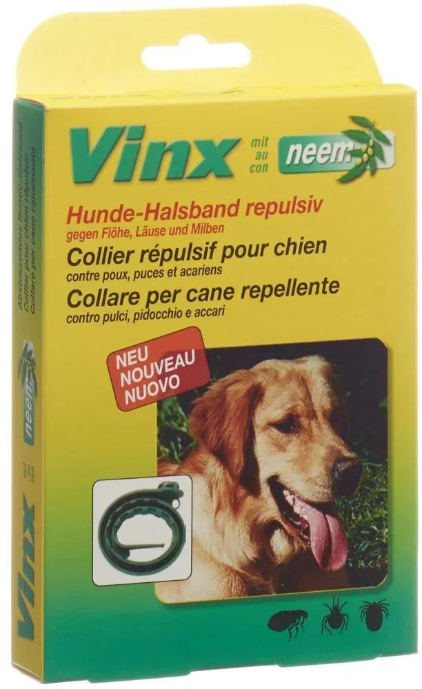 Vinx Neem Kräuter Halsband Hund grün