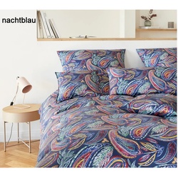 Elegante Bettwäsche Decoration - 135x200 cm + 80x80 cm	nachtblau