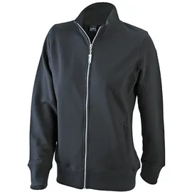 James & Nicholson Ladies Sweat Jacket, black,