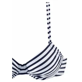 VENICE BEACH Bügel-Bikini-Top Damen weiß-marine-gestreift Gr.36 Cup B