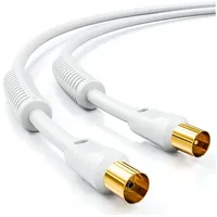 DeleyCON 2m TV Antennenkabel Koaxial Kabel HDTV 4-fach Schirmung