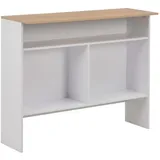vidaXL Bartisch 130 x 40 x 120 cm Weiß/Eichefarben