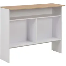 vidaXL Bartisch 130 x 40 x 120 cm Weiß/Eichefarben