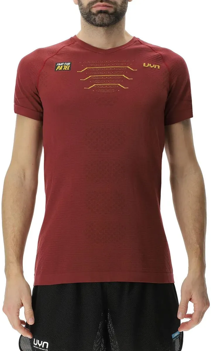 Uyn MAN Padel Candela Winged Shirt Short Sleeves carmin/yellow (R768) L