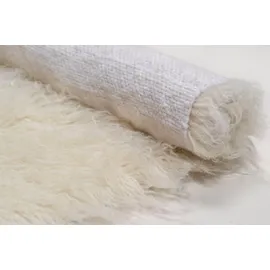 THEKO Wollteppich THEKO "Flokos 1", beige (natur), B:160cm H:40mm L:160cm, Wolle, Teppiche, original griechischer Flokati, Hochflor, Uni Farben, reine Wolle
