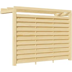 Weka Carport Rückwand + Carport Rückwand for Einzel- und Doppelcarport mit Dachbegrünung - naturbelassen