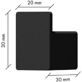 metallbude Kleiderhaken 3er-Set Palo Stahl Schwarz