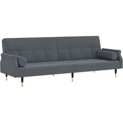 vidaXL Schlafsofa mit Kissen Dunkelgrau Samt