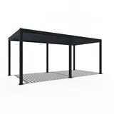 Weide Pergola Metall, 600x255x300 cm, Sonnen- & Sichtschutz, Pavillons & Pergolas