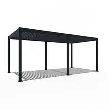 Weide Pergola Metall, 600x255x300 cm, Sonnen- & Sichtschutz, Pavillons & Pergolas
