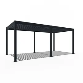 Weide Pergola Metall, 600x255x300 cm, Sonnen- & Sichtschutz, Pavillons & Pergolas