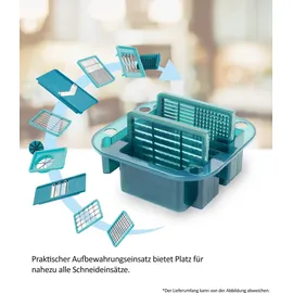 Genius Nicer Dicer Chef Professional Zubehör-Set 5-teilig petrol