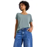 STREET ONE Silk-Look Shirt blau 34