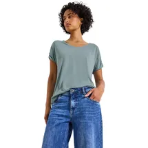 STREET ONE Silk-Look Shirt blau 34